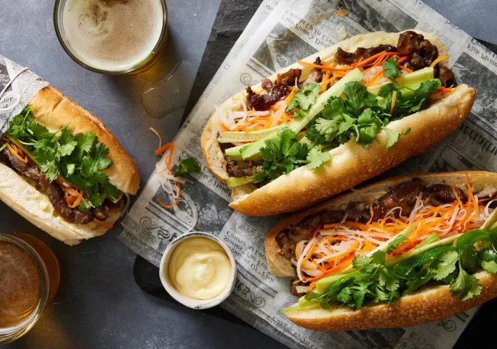 Vietnamese Sandwich <br/>(Vietnamese Banh Mi): Crispy Perfection Meets Sizzling Flavors at Kim Vy