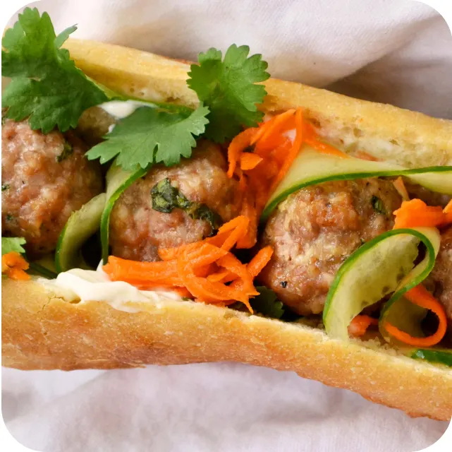 Vietnamese Meatball Sandwich